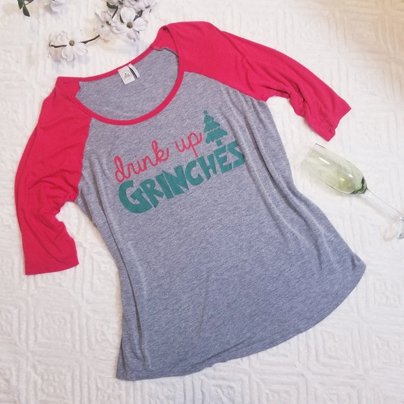 Paper Crane Tops - Paper Crane "Drink up Grinches" Holiday Top